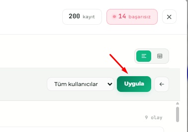 Uygula butonu