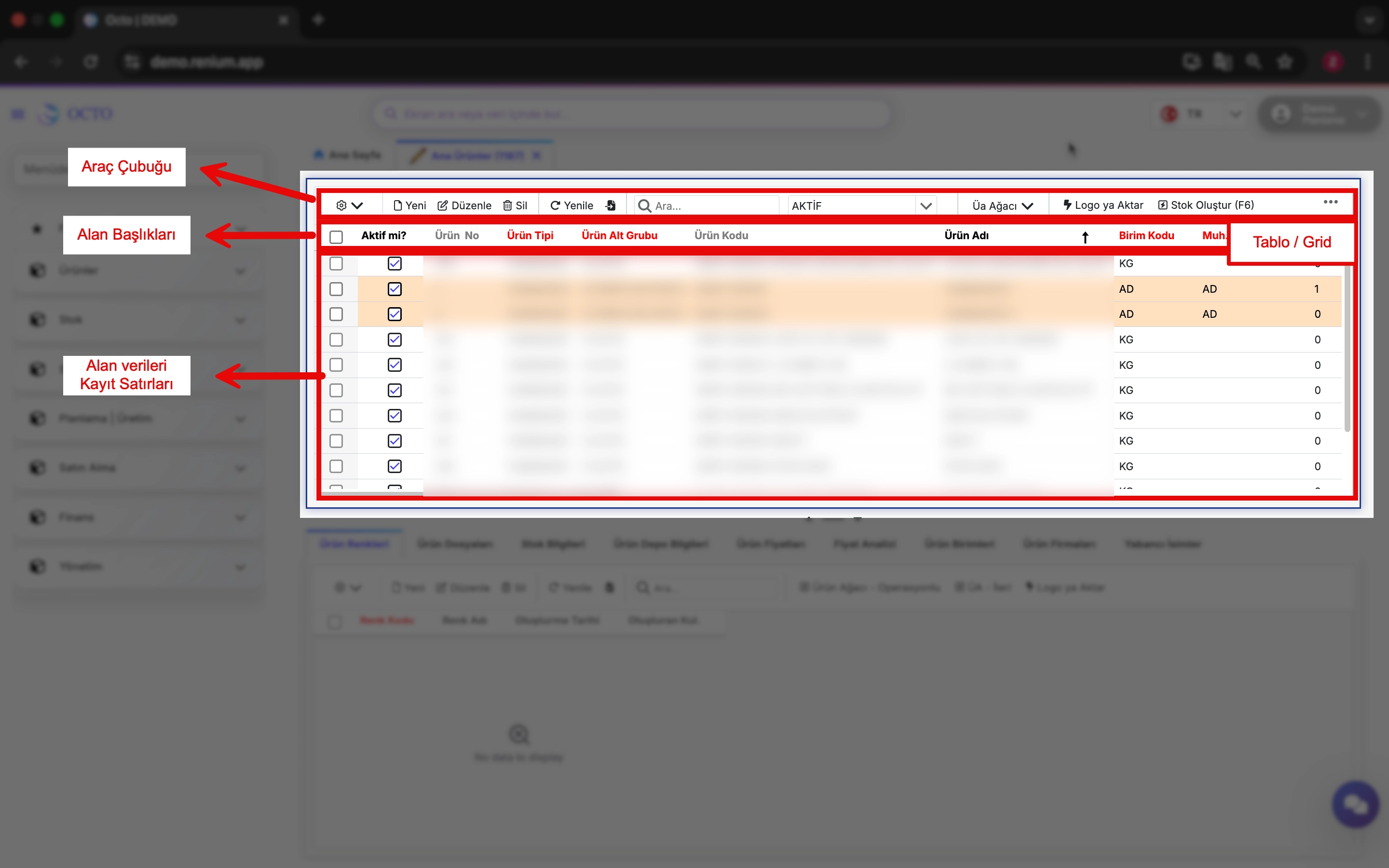 Screen Features